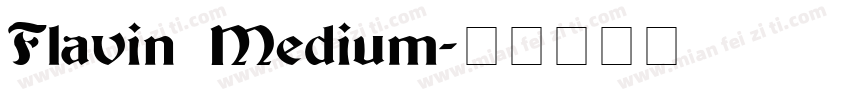 Flavin Medium字体转换